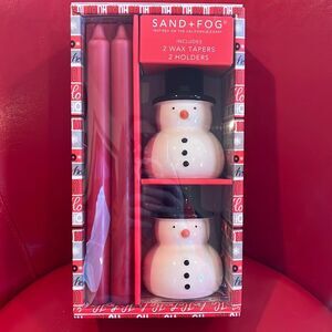 NWT Sand + Fog tapers and snowmen holders